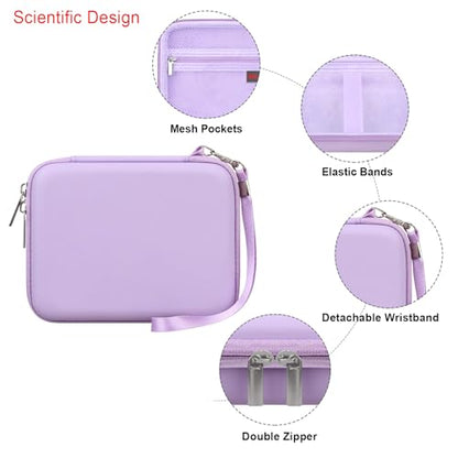 Elonbo Carrying Case for G350/ RG35XX Pro/ RG40XXV/ RG406V/ RG405V Retro Handheld Game Console, GiipGoop/ Voacle/ Anbernic Video Gaming Console Travel Storage Bag, Linux System Games Holder, Purple - color: Purple