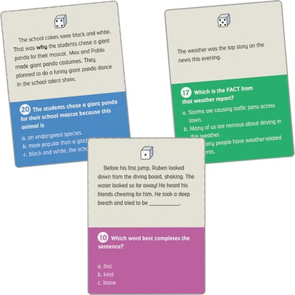 Really Good Stuff Comprehension Game Trio, Grades 2-3 | Cause and Effect, Fact or Opinion & Context Clues, ELA Reading Activity, Homeschool Supplies - size: Grades 2-3, style: Cause and Effect, Fact Or Opinion & Context Clues