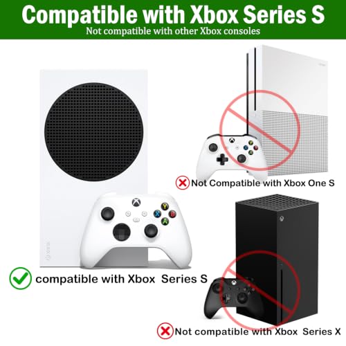 Wall Mount Kit for Xbox Series S,Steel Mount Includes Detachable Controller Holder and Headphone Stand （NOT for Xbox ONE S）
