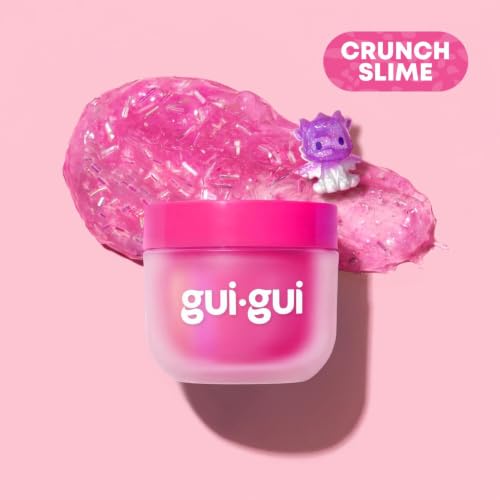 GUI GUI Fruity Glow Slime Kit, Crunch & Gloss Scented Slimes | Includes Gua Sha, Beauty Scoop, charms, booster, and collectible figurine in a slime kit for girls - style: Crunch & Gloss