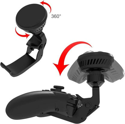 DOYO Magnetic Controller Phone Mount Clip for Switch and Switch Lite Pro Controller, Gaming Phone Holder, Adjustable Mag-Safe Phone Mount Holder for Switch Controller - color: Black-for Switch Controller