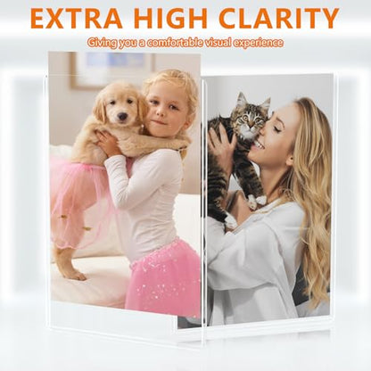 AKONEGE 6PCS 6" x 9" Rigid Print Protectors Clear Hard Plastic Large Card Sleeves for Jumbo Card, Top Loading Rigid Card Sheet Protectors for Postcards, Photos, Trading & Sports Cards - size: 6" x 9"