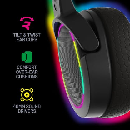 4Gamers Panther Wave Gaming Headset for PS5, Xbox, Switch & PC - color: LED