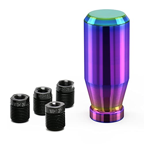 Multicolor Weighted Manual Automatic Gear Shifter Shift Knobs Lever with 5 Metal Adapters Fit Compatible with Manual Cars Most Automatic Cars - color: AA-C-04-02