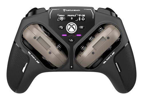 Turtle Beach Stealth Pivot Wireless Smart Game Controller Officially Licensed for Windows PC – Rotating Modules, Display Dashboard, Hall-Effect Sticks, Remappable Buttons, Bluetooth, 20-Hour Battery