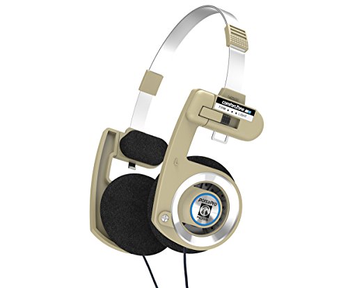 Koss Porta Pro Limited Edition Retro Style On-Ear Headphones, Rhythm Beige | In-Line Microphone, Volume Control and Touch Remote, Includes Hard Carry Case, Wired 3.5mm Plug - color: Rhythm Beige