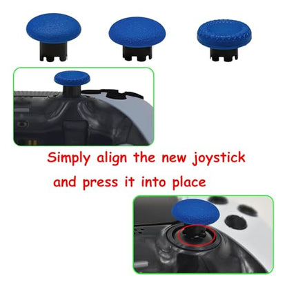 6 Pack Interchangeable Thumbstick Caps for PS5 DualSense Edge Controller Joysticks, DualSense Edge Controller Swappable Thumbsticks Replacement for PS5 Edge Controller (Blue) - color: Blue