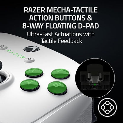 Razer Wolverine V3 Pro Wireless Gaming Controller: Licensed for Xbox Series X|S, Xbox One, Windows PC - 6 Remappable Buttons - Fast Triggers - Customizable Thumbsticks - Wired Tournament Mode - White - color: White