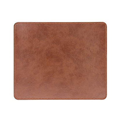 Non-Slip Rubber Base Leather Mousepad for Laptop Computer PC Personality Desings Gaming Mouse Pad Mat 9.45 X 7.87 inch (Leahter Mouse Pad-Coffee, 9.45 X 7.87 inch) - color: Leahter Mouse Pad-Coffee