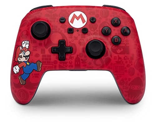 PowerA Enhanced Wireless Controller for Nintendo Switch - Here We Go Mario, Nintendo Switch - OLED Model, Nintendo Switch Lite, Gamepad, game controller, Bluetooth controller (Amazon Exclusive) - color: Here We Go Mario
