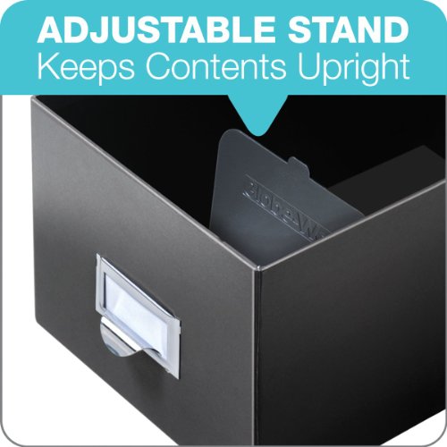 Globe-Weis/Pendaflex Fiberboard Index Card Storage Box,3 x 5 Inches,Solid Black (3X5BLA),(Pack of 6) - color: Solid Black, size: 3 x 5 (Pack of 6)