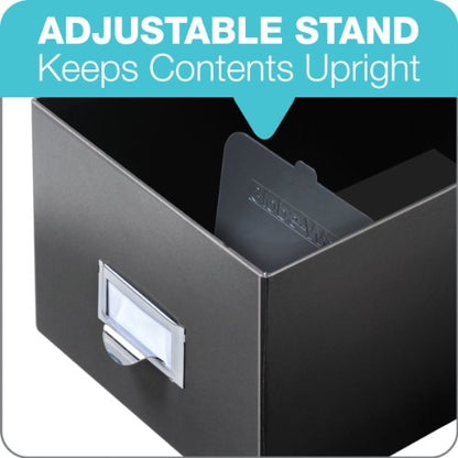 Globe-Weis/Pendaflex Fiberboard Index Card Storage Box,3 x 5 Inches,Solid Black (3X5BLA),(Pack of 6) - color: Solid Black, size: 3 x 5 (Pack of 6)