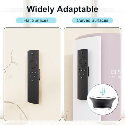 Magnetic Silicone Remote Control Holder Wall Mount for TV Fan 6 Pack Black | Upgraded Silicone Remote Caddy, Self-Adhesive, Remotes Control Organizer Storage, Home Office Air Conditioner Remote Holder - color: 6 Black