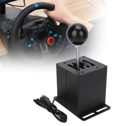 Sim Racing Shifter, USB Simulator Shifter 7+R Shifter H Gear Lever Shifter Sim Shifter for ATS ETS Dust WRC Sim Racing Game