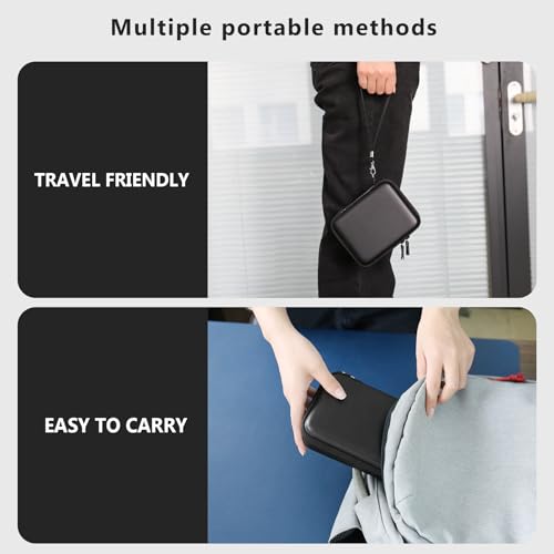 Supmay Hard Carrying Case for G350/RG35XX Pro/RG40XXV/RG405V/RG406V Retro Handheld Game Console, Retro Game Travel Storage Holder with Mesh Bag for SD Card, USB Charging Cable, User Manual, Black - color: Black