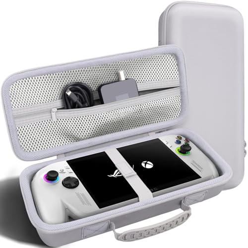 co2CREA Hard Carrying Case for ASUS ROG Xbox Ally / X 7" 2025, White | Gaming Handheld Console Compatibility, EVA Protective Storage Bag, Mesh Pocket & Carry Handle - color: White Case, size: For ROG Xbox Ally
