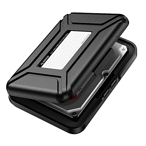ORICO Hard Drive Case 3.5 inch HDD Storage Carrying Case Anti-Static and Shockproof External Hard Drive Portable Case, Compatible with WD, Seagate, Toshiba, Samsung, Hitachi, Crucial-PHXBK - color: Black