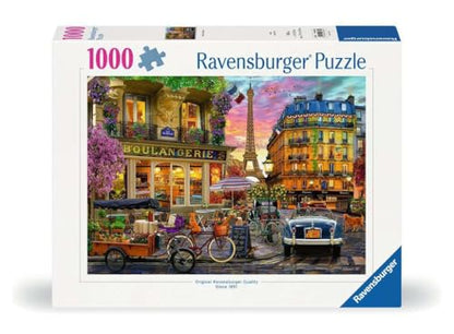 Ravensburger - Paris at Dawn - 1000 Piece Jigsaw Puzzle - Quaint Imagery of Paris from Yesteryear - Beautiful, Vibrant Colors - Frameable - Premium Quality - Puzzles for Adults