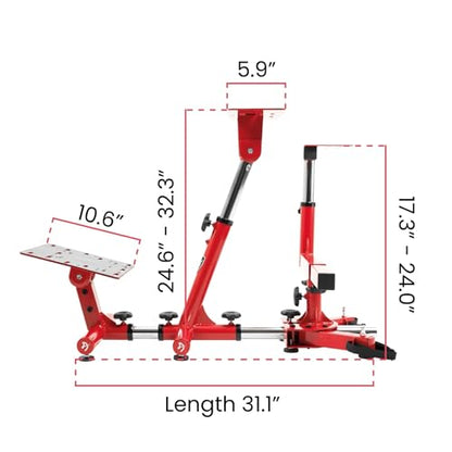 Arozzi Velocita Universal Racing Simulator Cockpit Compatible with Most Racing Sim Gear and Gaming Chairs Collapsible Telescopic and Portable - Red | Universal, Compatible with Racing Sim Gear & Gaming Chairs, Collapsible, Telescopic, Portable - color: RE