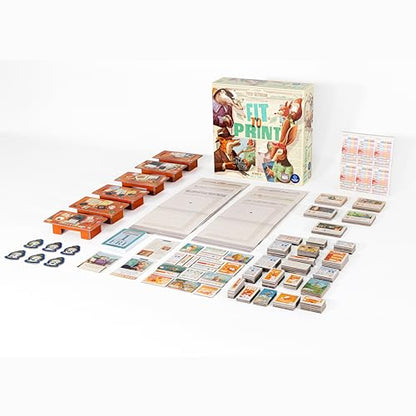Fit to Print, Puzzly Tile-Laying Strategy Board Game About Breaking News | 1-6 Players, Ages 10+, 15-30 Mins, Real-Time Family Fun