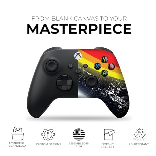 DreamController Cosmic Voyagger Custom X-box Controller Wireless compatible with X-box One/Series X/S Proudly Customized in USA I Permanent HYDRODIP Print(NOT JUST A SKIN)(MODDED) - color: Cosmic Voyageer, size: Modded - Front & Back Print