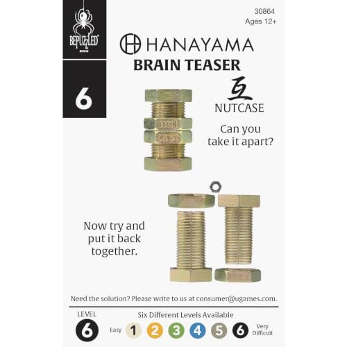 BePuzzled | Nutcase Hanayama Metal Brainteaser Puzzle Mensa Rated Level 6, for Ages 12 and Up