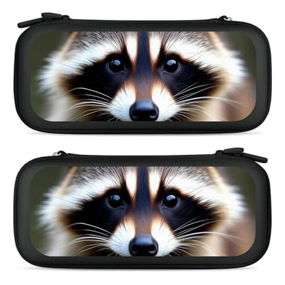 Carrying Case Compatible with Switch, Cute Animal Raccoon Protective Travel Storage Bag Hard Shell Game Holder Organizer with 15 Game Cartridges - color: Color(86)