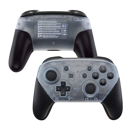 eXtremeRate Glacier Blue Faceplate and Backplate for Nintendo Switch Pro Controller, DIY Replacement Shell Housing Case for Nintendo Switch Pro - Controller NOT Included - color: Clear Glacier Blue