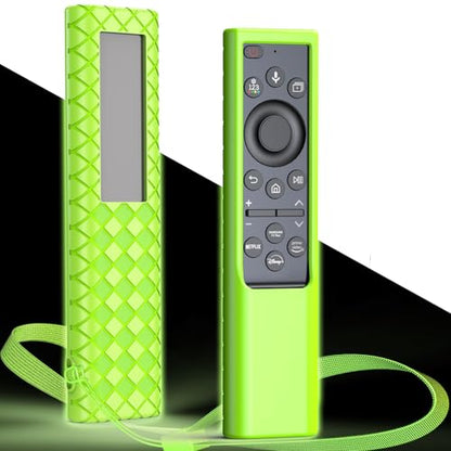 Remote Cover for Samsung Smart TV, Silicone Protective Case for Solar Cell BN59-01357 BN59-01385 BN59-01265A BN59-01388A Controller Case Skin Sleeve Green - color: Green