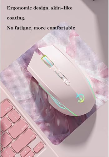 holy sword M800 Dual - Mode Gaming Mouse | Wired Charging / 2.4G Wireless/Bluetooth | 3200 DPI | RGB Lighting (White) - color: White
