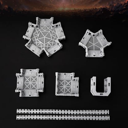 AF690B Sci-Fi Walkways Extension Pack for DND & RPG | Modular Terrain Set, Dungeon Walls, TTRPG Map Props, Dungeons and Dragons Accessories, Wargame Buildings, and Terrain for Tabletop Roleplay