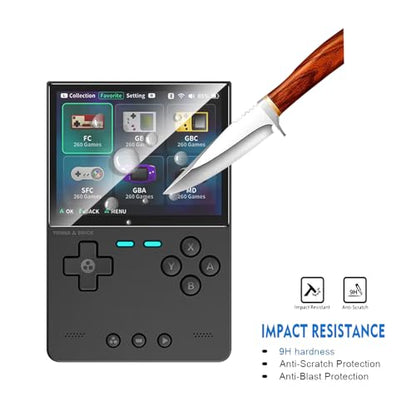 2 Pack Compatible with Trimui Brick Screen Protector,Full Coverage 9H Tempered Glass Film,HD Clear Scratch Resistant,Bubble-Free for Trimui Brick Retro Game Screen Protector - color: Trimui Brick