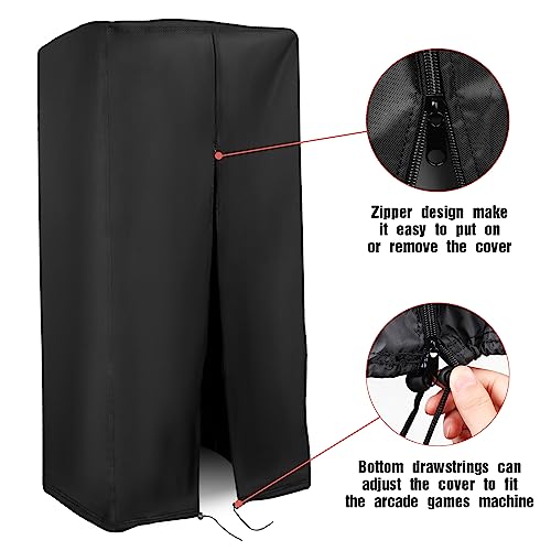 Arcade Machine Cover Universal for Most Full Size 2-Player Game Machine | 31x22x66,Waterproof Dustproof Heavy Duty Oxford Fabric,for Universal Full Size Upright Electronic Video Game Machine - size: Arcade-L-31"x 22"x 66"