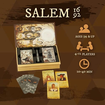 Facade Dark Cites Series Board Game of Strategy, Deceit, and Luck - Card Game for Teens Adults and Family - Salem 1692 - style: Contemporary