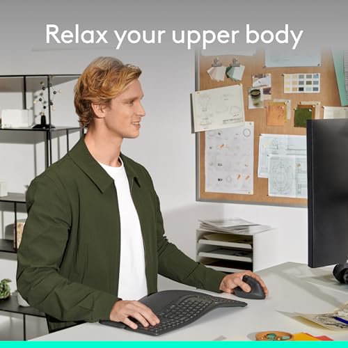 Logitech Left Handed Lift Vertical Ergonomic Wireless Mouse - Graphite | Connect via Bluetooth or included Logi Bolt USB-A receiver, quiet clicks, 4 of 6 buttons customizable, Windows Mac compatible - color: Graphite, style: Left-Handed
