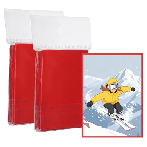 Matte Card Sleeves, Trading Card Sleeves Deck Protectors Perfect for Trading Cards & Baseball & Sports & Magic Gathering & Magic Game Cards (Red, 100 Pcs) - color: Red