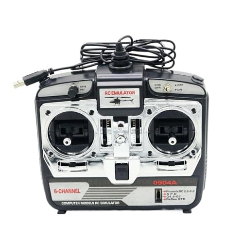 6CH 8CH RC Flight Simulator Controller Support,Compatible for G7 Phoenix 5.0 XTR Remote Control Helicopter Fixed-Wing Drone(6ch Right Throttle) - color: 6ch right throttle