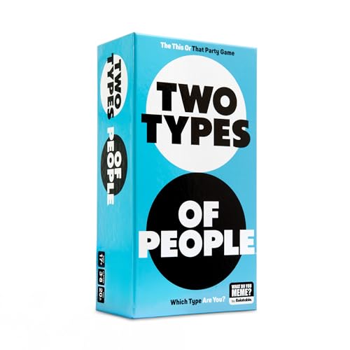 Two Types of People by Relatable, One of Our Go-to Party Games for Adults, Perfect Option for Board Games for Adults, Includes 300 Type Cards, 1 Guesser’s Paddle, 7 Answer Paddles