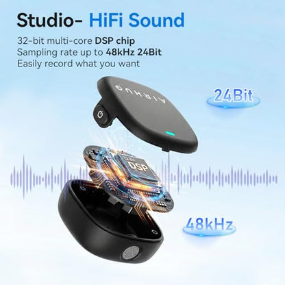 Wireless Lavalier Microphone for iPhone/Android/PC | 60H Battery, 48KHz 24Bit, Plug-Play Lightning/USB-C, 3 Recording Modes, AI Noise Cancellation - size: Mic 2 (2 TX + 1 RX + Charging Case)