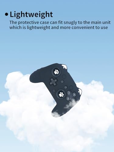 Case for Nintendo Switch 2 Pro Controller,UYRUREL Premium Sillence Material,Shock-Absorbing and Anti Drop Protection Soft Shell,with Stickers and Thumb Grips,Black. - color: BLACK
