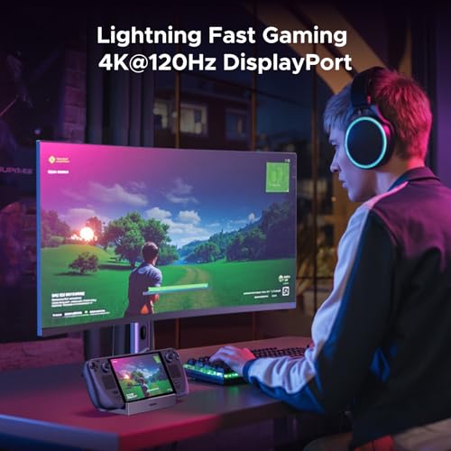 UGREEN Steam Deck Dock 9-in-1 USB C Docking Station with Foldable Stand, 4K@120Hz DP, Gigabit Ethernet, PD 100W, 10Gbps USB A&C 3.2, TF/SD for Steam Deck, Rog Ally, ROG Xbox Ally, Legion Go etc.