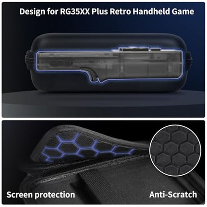 PAIYULE Travel Case for RG35XX/RG35xx Plus Retro Handheld Game Console | Hard EVA Shell, Handheld Console Storage, Accessory Pocket, Carry Handle, Case Only, For Gamers & Collectors