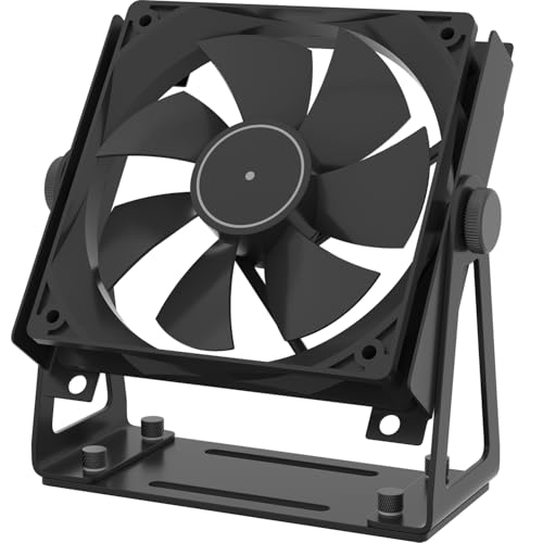 Multi-Purpose Desk Fan Stand Mount, Black | For 120mm PC Computer Fans, For 140mm PC Computer Fans