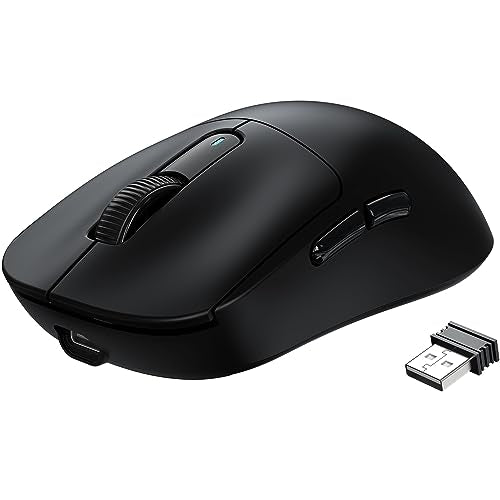 ATTACK SHARK X3 Wireless Gaming Mouse, 49g Ergonomic Computer Mouse, Triple Modes PAW3395 26K DPI Optical Sensor, 200h Battery Life, Programmable Buttons, Gaming Accessories for PC/Laptop/Mac (Black) - color: Black