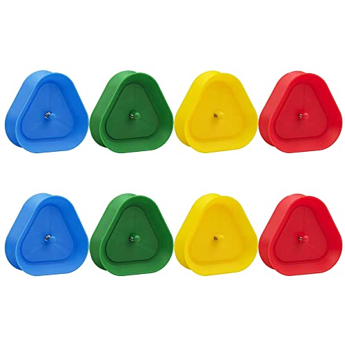 Yuanhe Playing Card Game Holder - Triangle Shaped Hands-Free Poker Holder Tray, 4 Colors, Set of 8 - style: Set of 8
