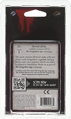Arkham Horror The Card Game Threads of Fate MYTHOS PACK | Horror Game | Mystery Game | Cooperative Card Game | Ages 14+ | 1-2 Players | Average Playtime 1-2 Hours | Made by Fantasy Flight Games - size: Mythos Pack, style: Threads of Fate