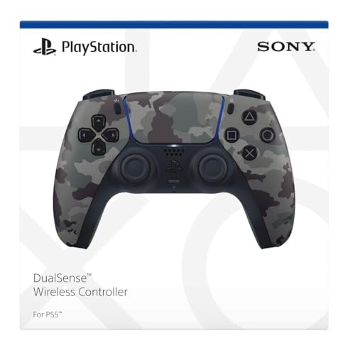 PlayStation Sony 5 DualSense Wireless Controller - Gray Camouflage (Renewed) - color: Gray Camouflage