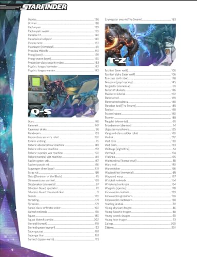 Starfinder Alien Core Pocket Edition - Over 200 Sci-Fi Creatures for Starfinder Second Edition RPG, Compatible with Pathfinder 2E (Paizo)