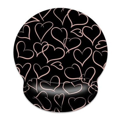 Gaming Mouse Pad Wrist Support,Ergonomic Mouse Pad with Wrist Rest,Comfortable Mousepad with Smooth Wrist Rest,Pain Relief Mouse Pads for Non-Slip Base,Computer,Laptop,Office，Home（Love） - color: Love