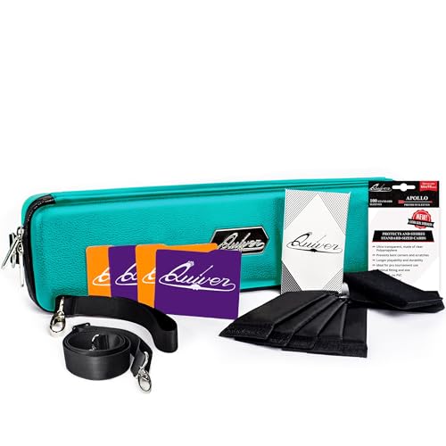 Quiver Time 's Teal Card Case, Perfect for MTG Deck, Premium Storage Box, for Trading Cards, and Playing Card Storage, Ideal for Carrying Magic The Gathering and Game TCG Enthusiasts Recommended - color: Teal, size: Quiver Card Carrying Case